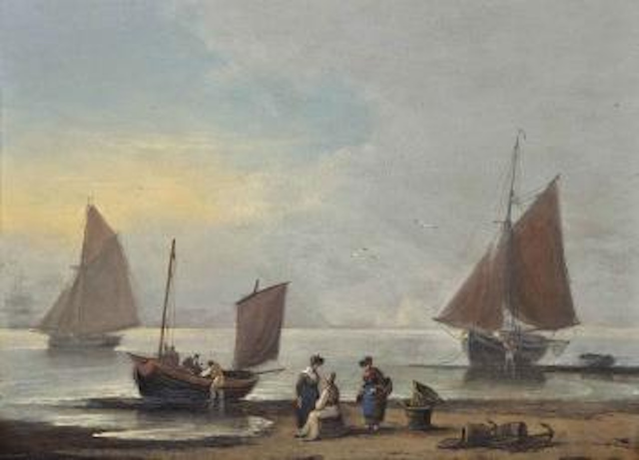 Unloading the Day's Catch onto the Beach at Teignmouth, Devon by Thomas Luny