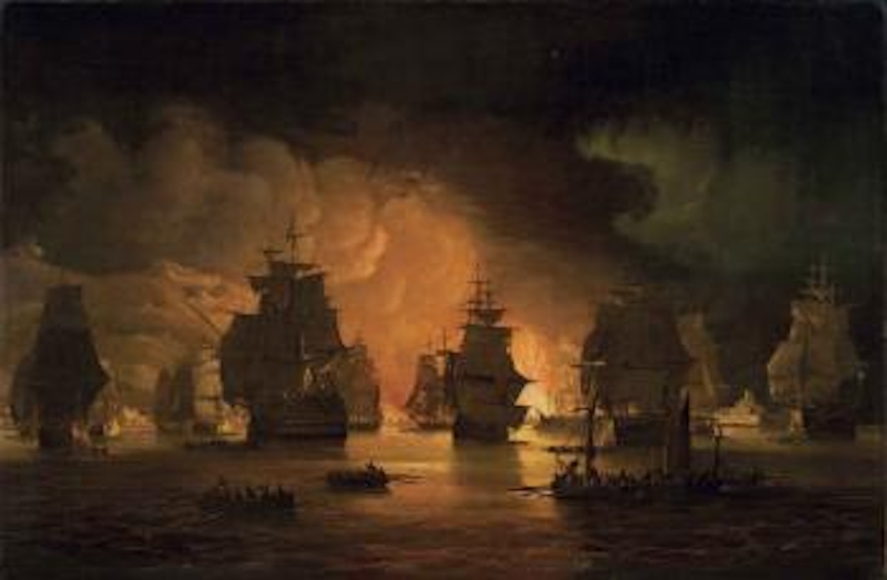 The Bombardment of Algiers, 27th August 1816 by Thomas Luny
