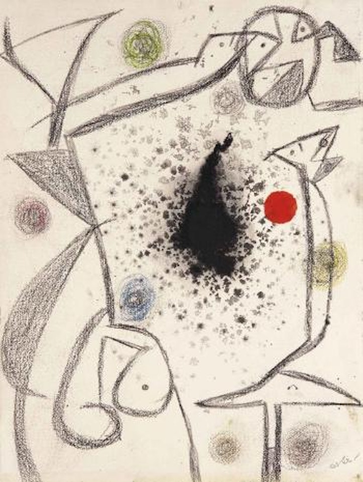 Couple d'amoureux Aveuglés Par Le Noir by Joan Miró