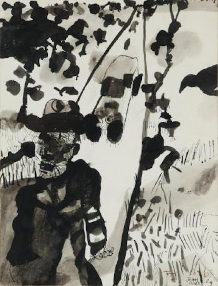 Figure in landscape by John Olsen