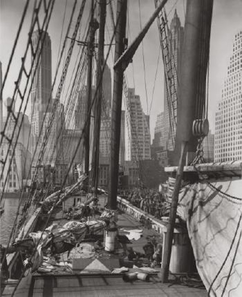 Theoline, Pier 11, East River, New York by Berenice Abbott