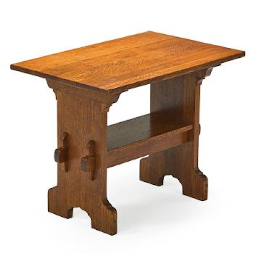 Bungalow Trestle Table by Gustav Stickley