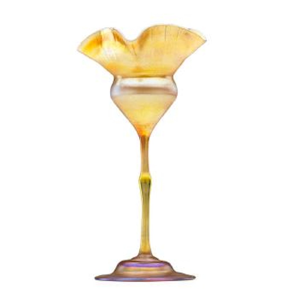Gold floriform vase by Tiffany Studios