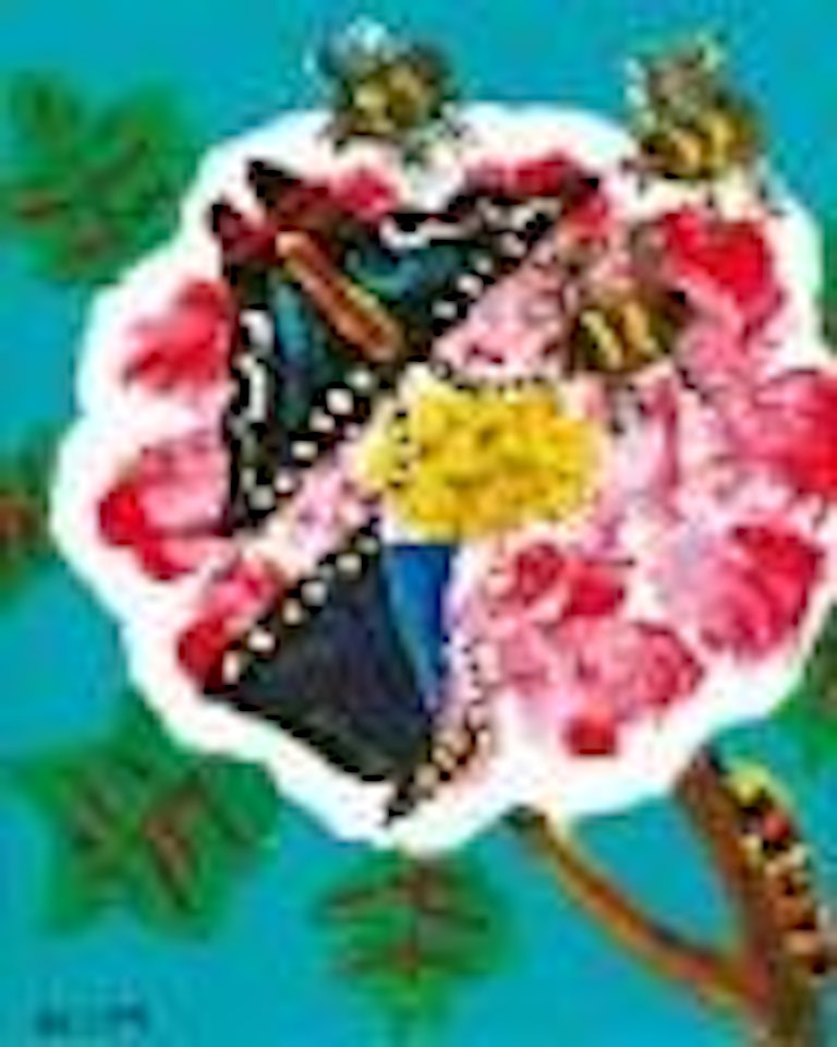 Flower and butterflies by Kim Chong Hak