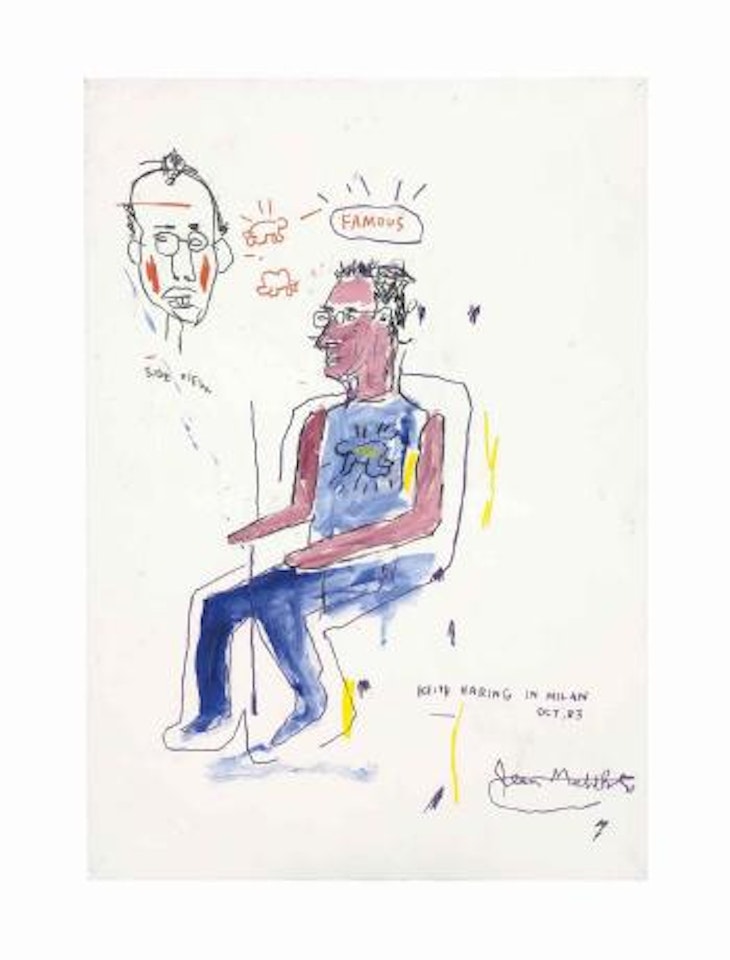 Untitled (Keith Haring) by Jean-Michel Basquiat