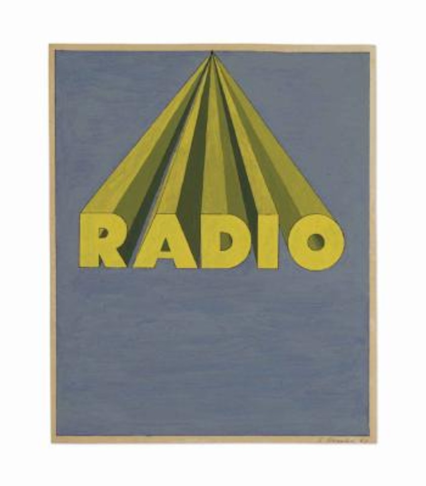 Radio on Royal Blue by Ed Ruscha