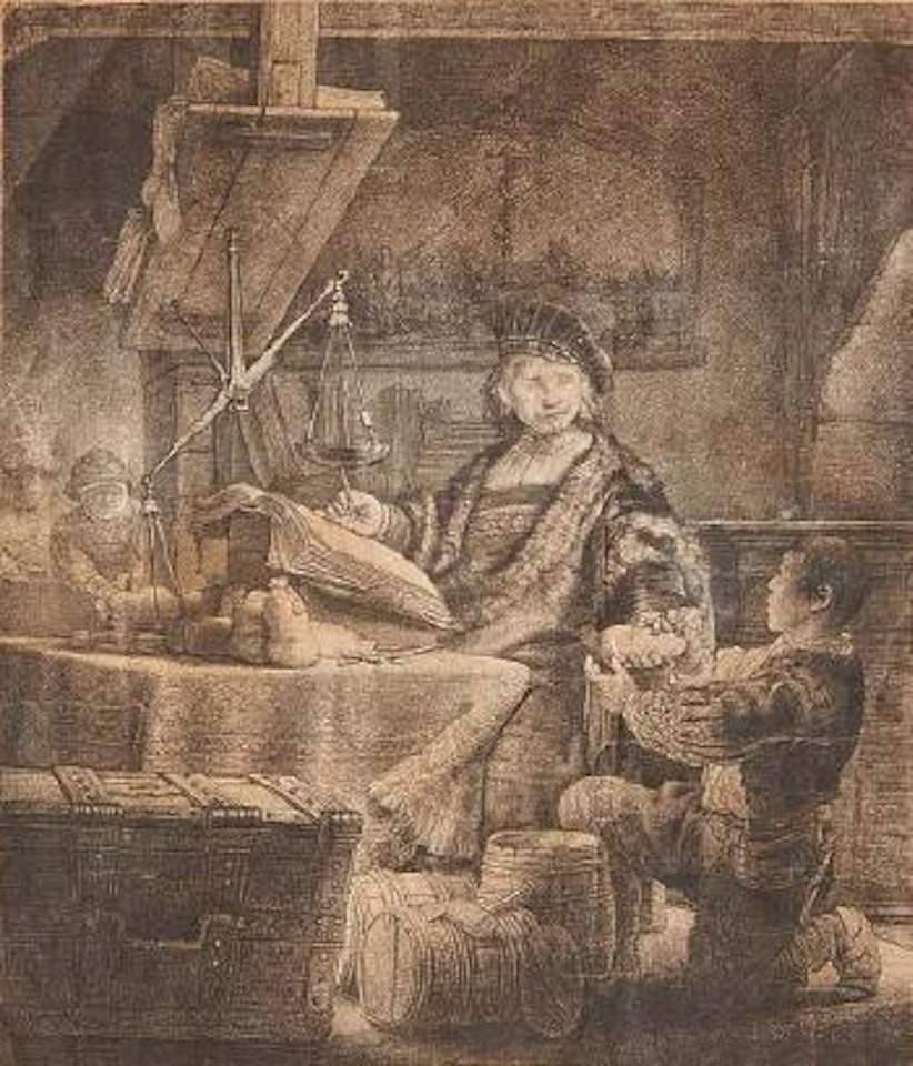 Jan Uytenbogaert, receiver- general (Bartsch 281) by Attributed to Rembrandt Harmensz van Rijn