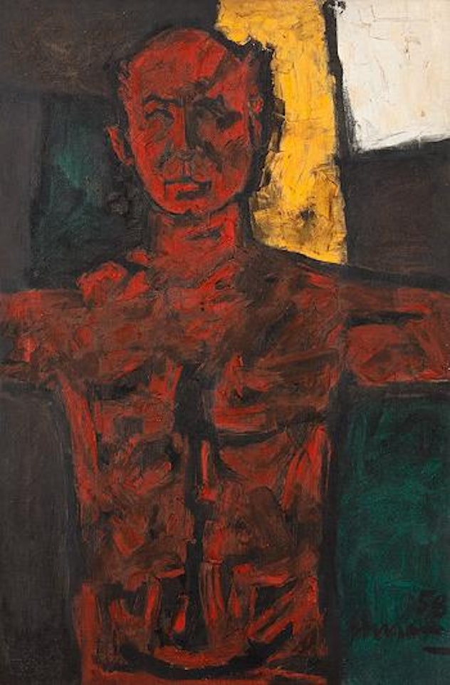 Untitled (Portrait of Bal Chhabda) by M.F. Husain