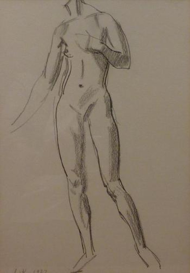 Female nude study by Laura Knight