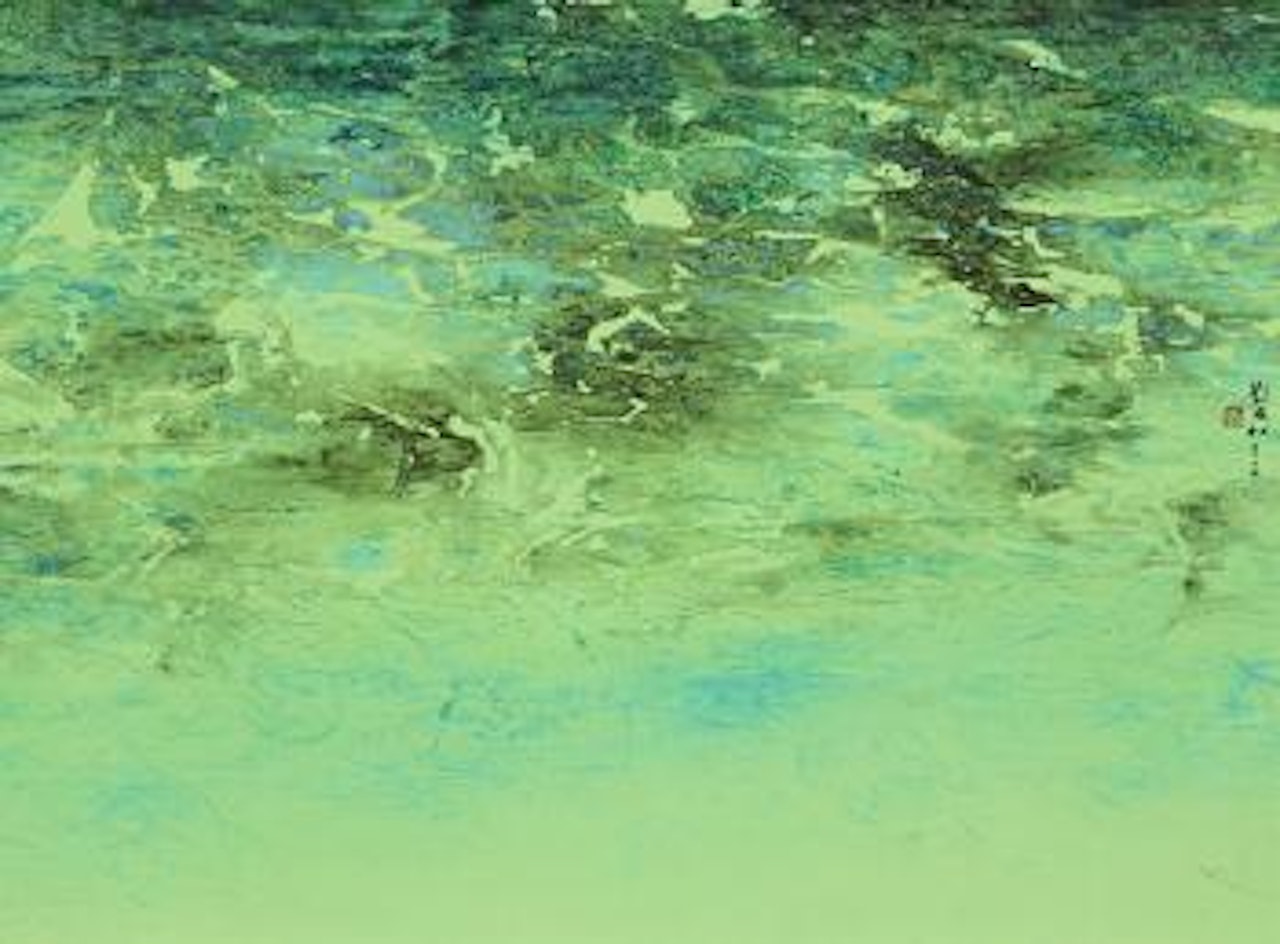 Tiger Sea after ice broken - 111th of Jiu Zhai Gou by Liu Kuo-Sung (Liu Guosong)