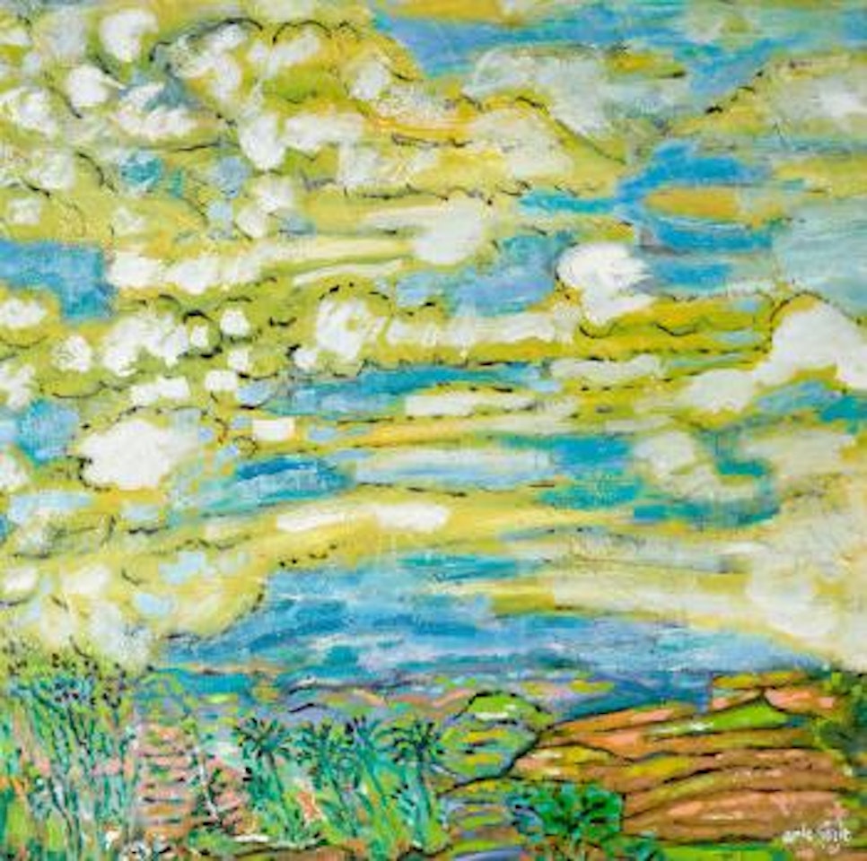 Landscape with clouds by Arie Smit