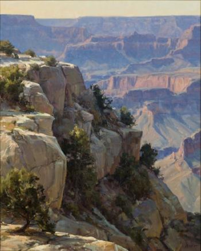 Overlooking the Grand Canyon by Clyde Aspevig