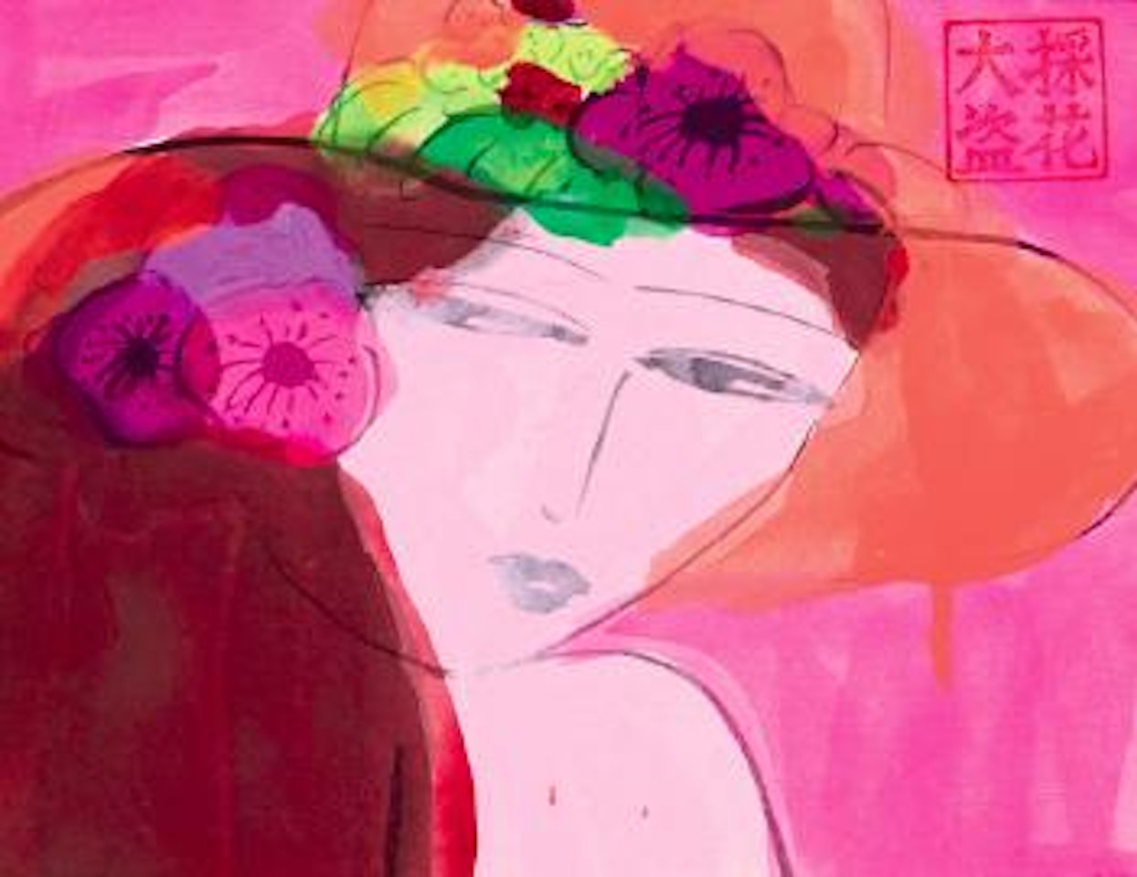 Pink lady by Walasse Ting