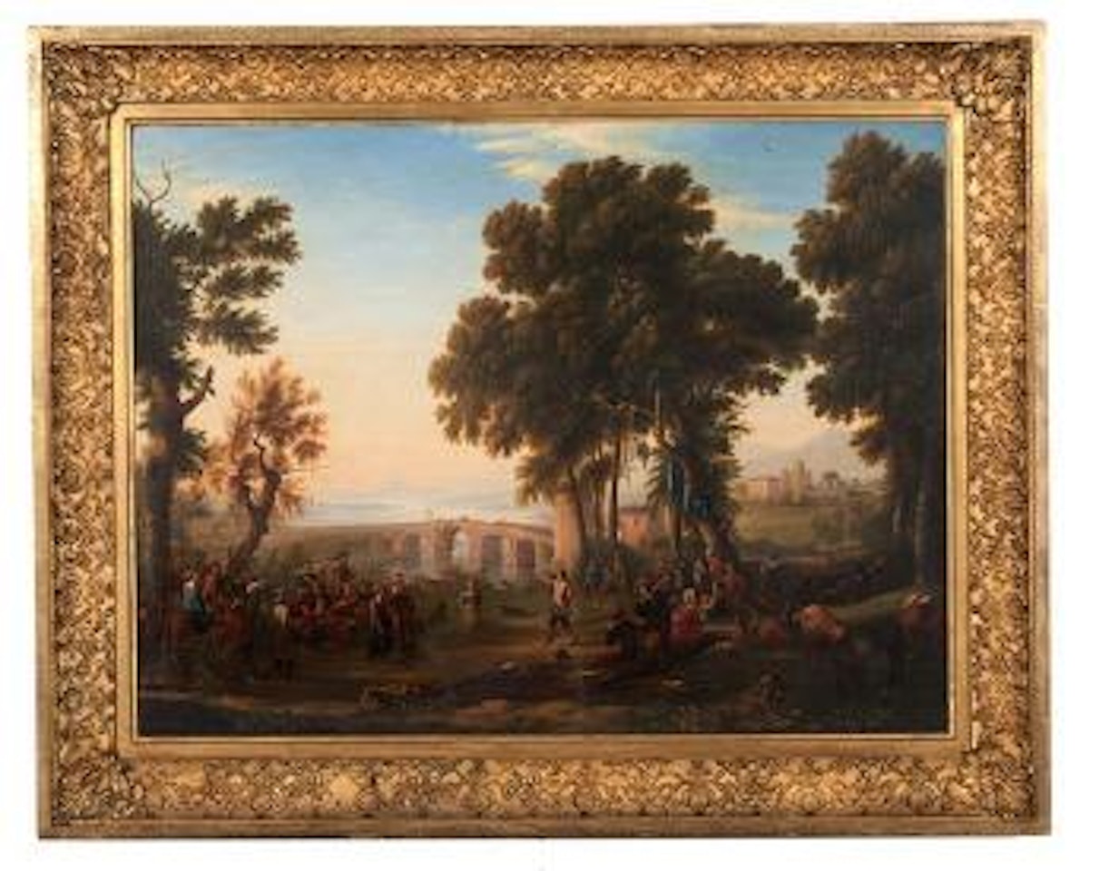 Large Landscape by George E Cooke by Claude Lorrain