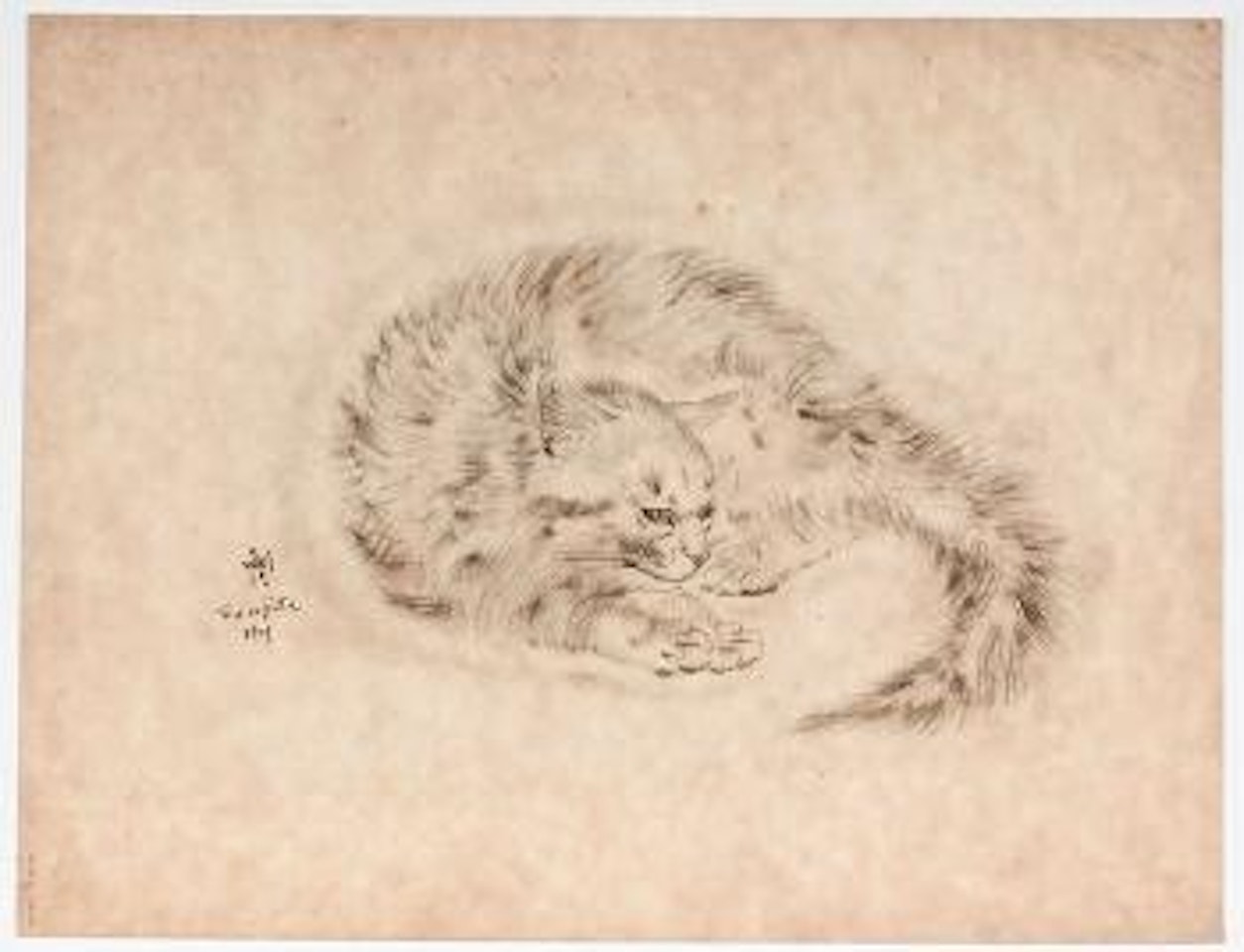 A Cat by Leonard Tsuguharu Foujita