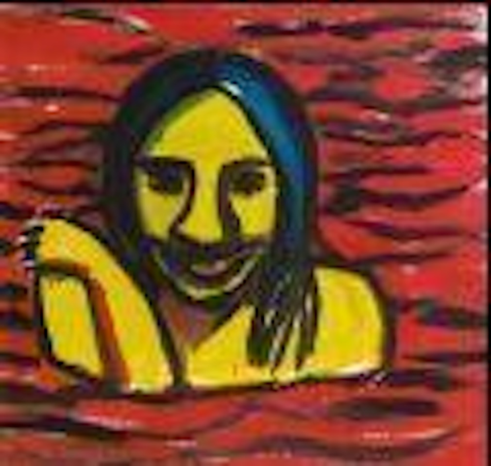 Woman in red water by Hubert Schmalix