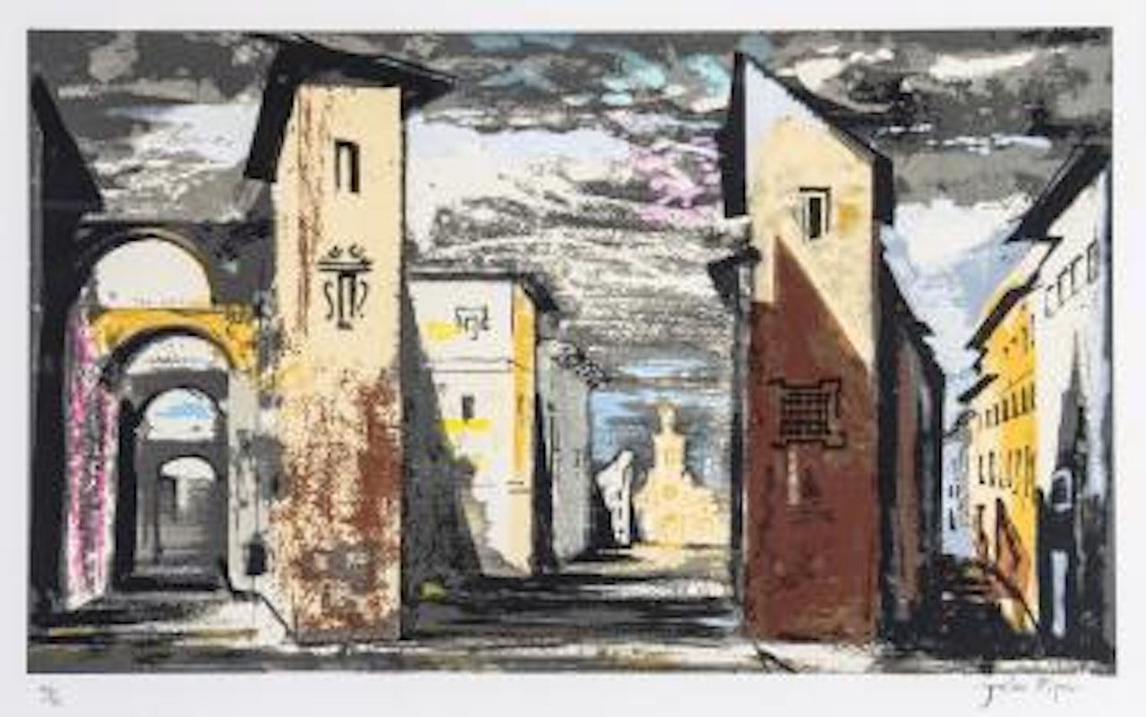 Street scene in Don Giovanni (l.424) by John Piper