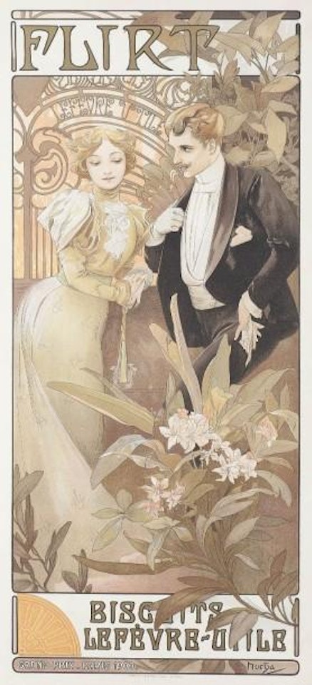 Flirt Biscuits, variante Grand Prix – Paris by Alphonse Mucha