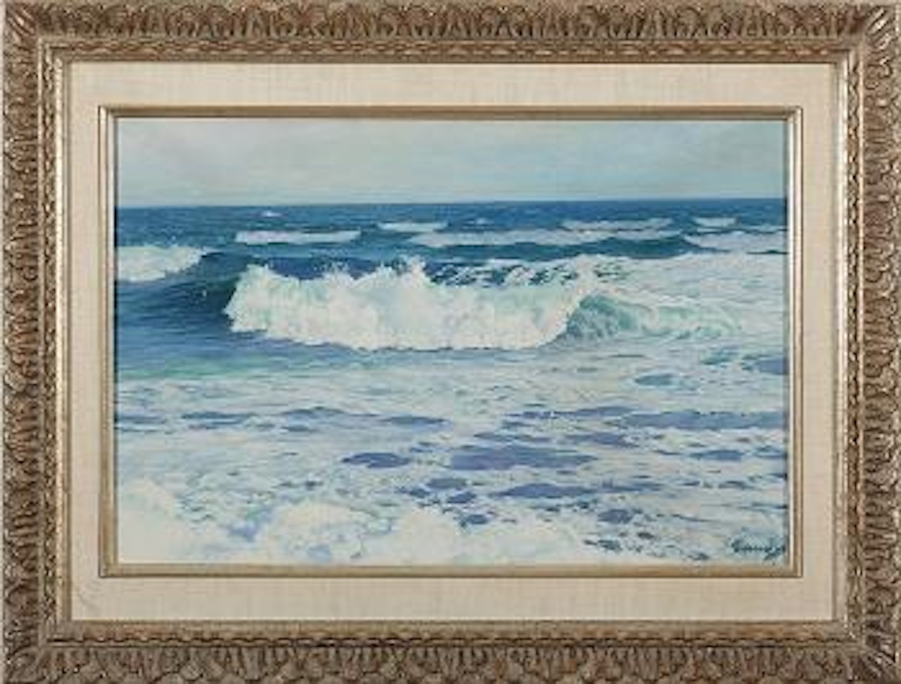 Seascape with breaking Waves by Frederick Judd Waugh