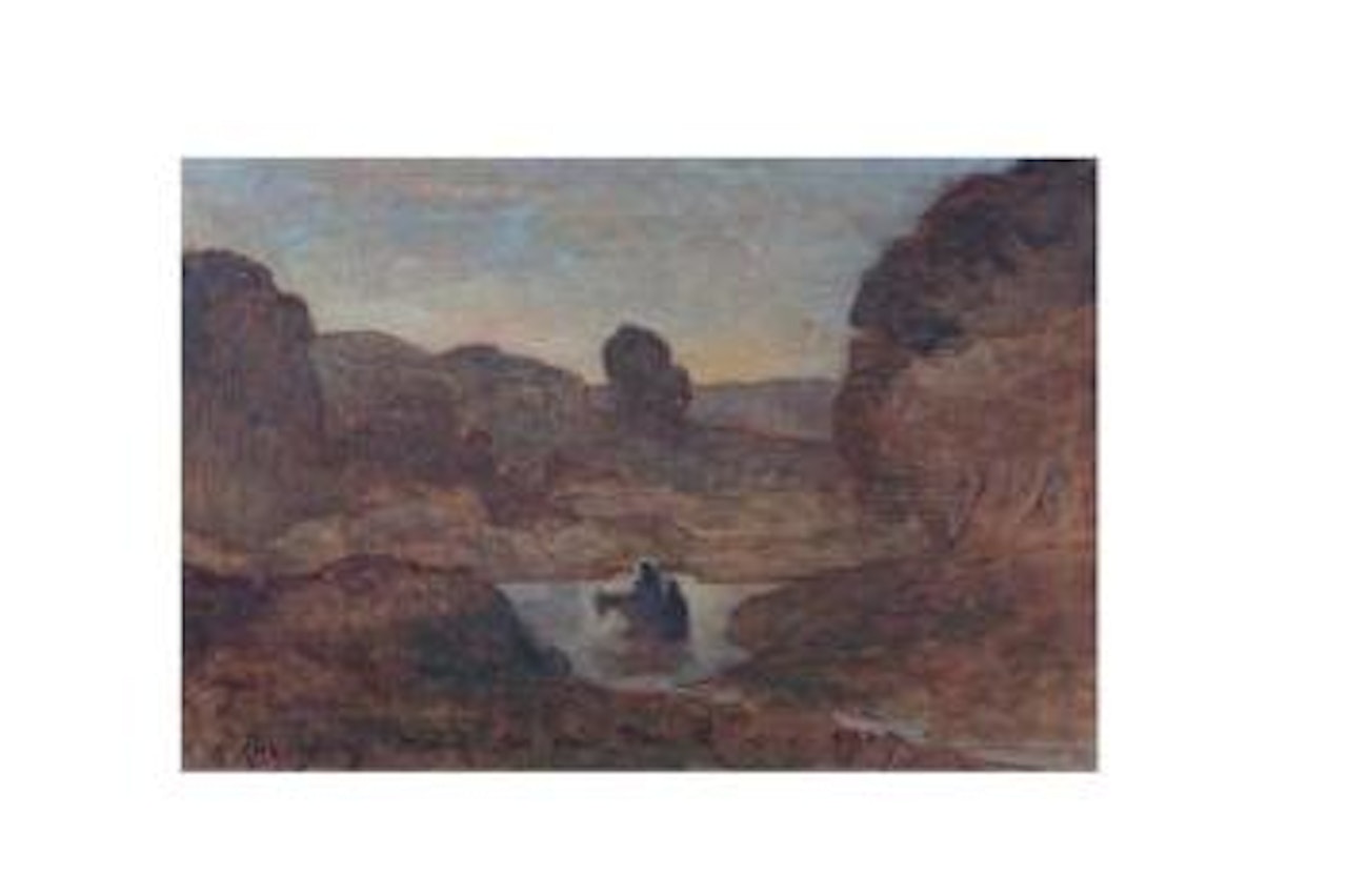 La fuite en Egypte by Henri Harpignies