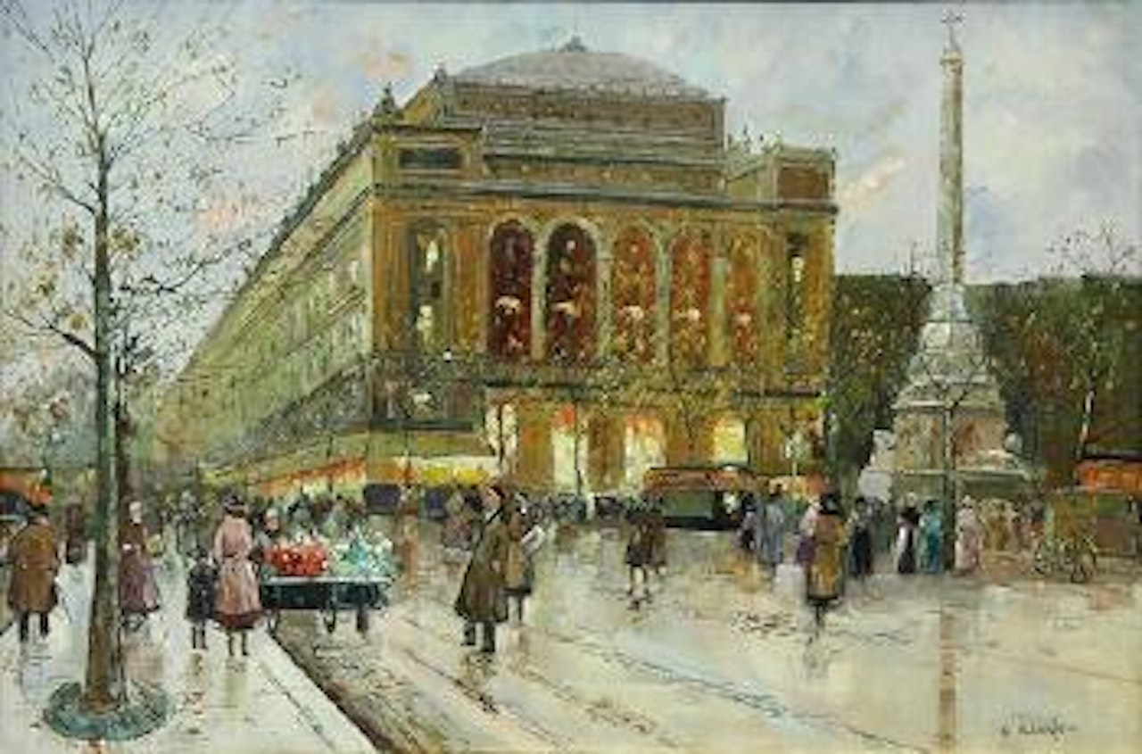 Parisian Boulevard Scene by Constantin Kluge