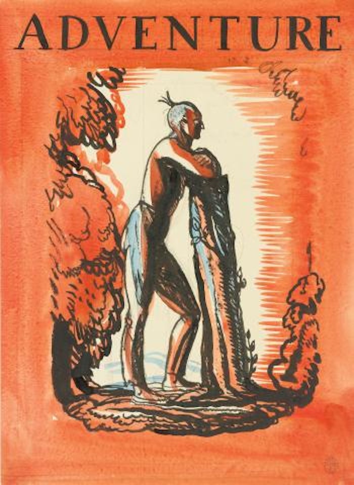 Indian, Study for a cover illustration in 'Adventure' Magazine by Rockwell Kent