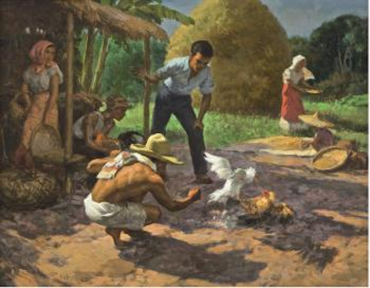 Sabong (Cockfighting) by Fernando Amorsolo