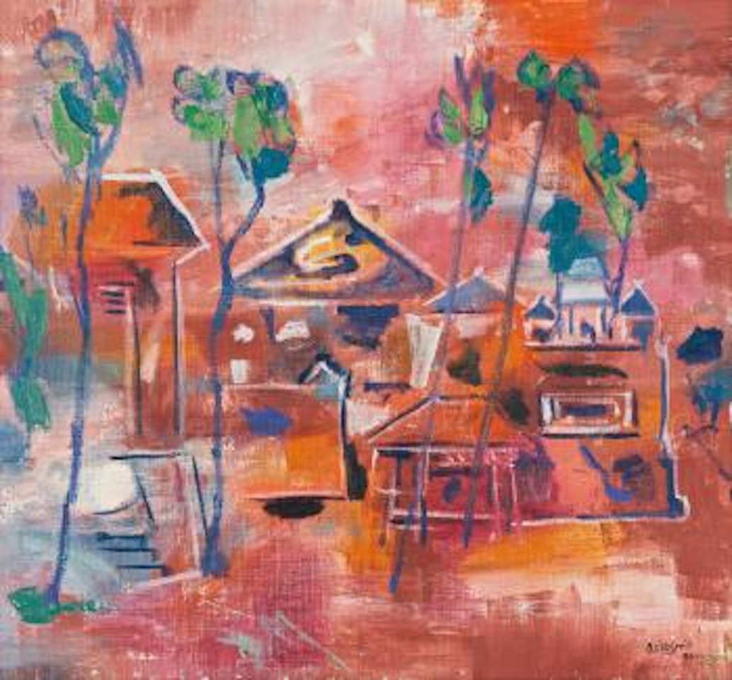 Balinese Village by Arie Smit