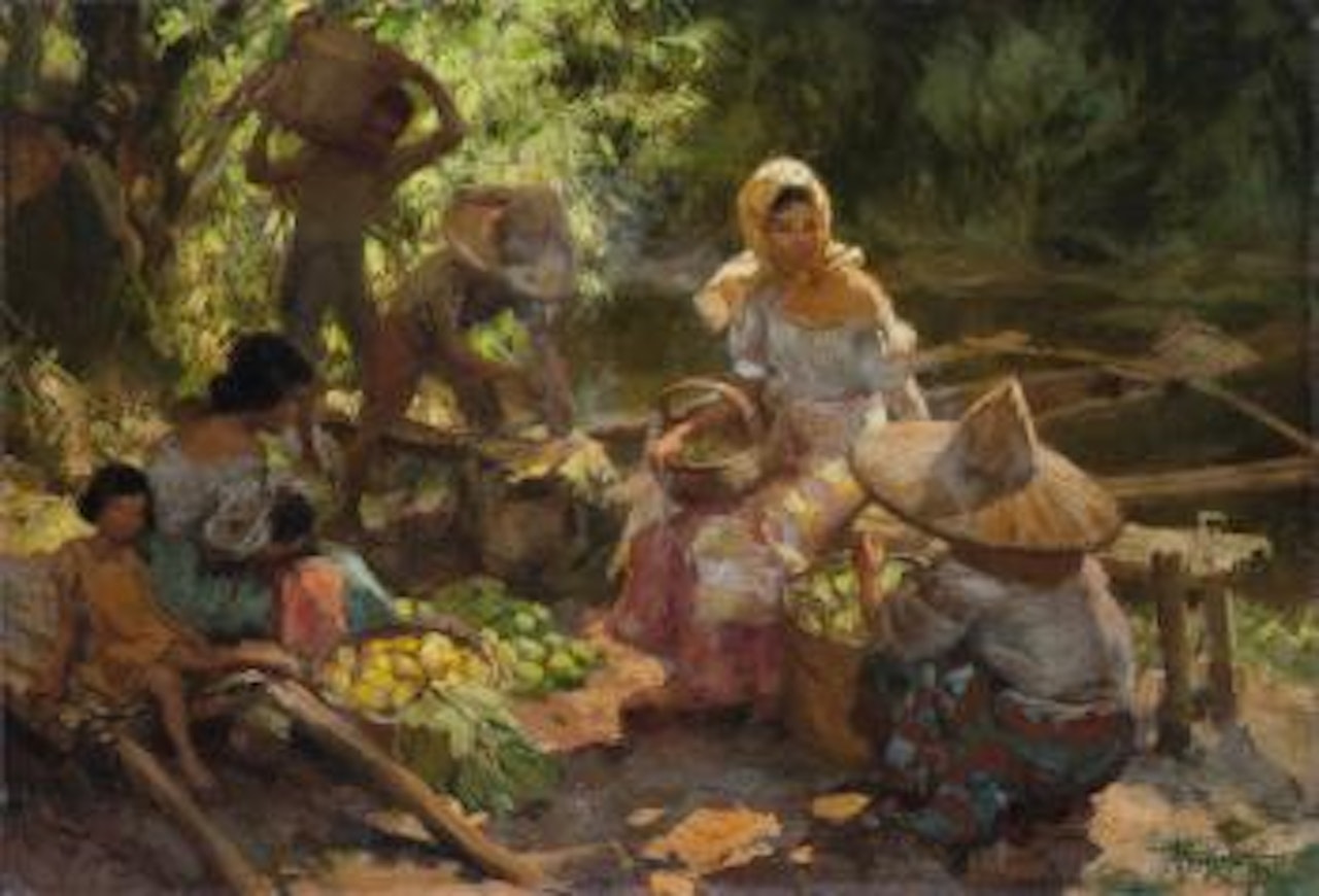 Recolección De Los Mangos (Collecting Mangoes) by Fernando Amorsolo