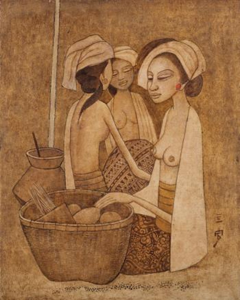 Fruit Sellers by Cheong Soo Pieng