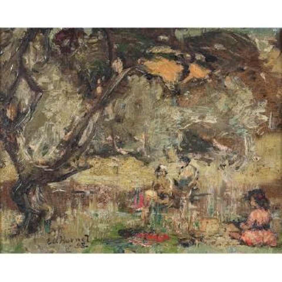 In the Orchard, Buckland, Kirkcudbright by Edward Atkinson Hornel