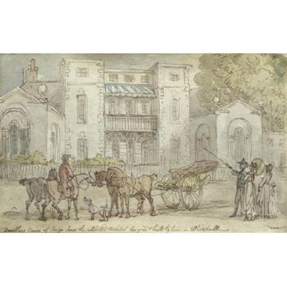 Vanbrugh's house in Whitehall Court by Thomas Rowlandson