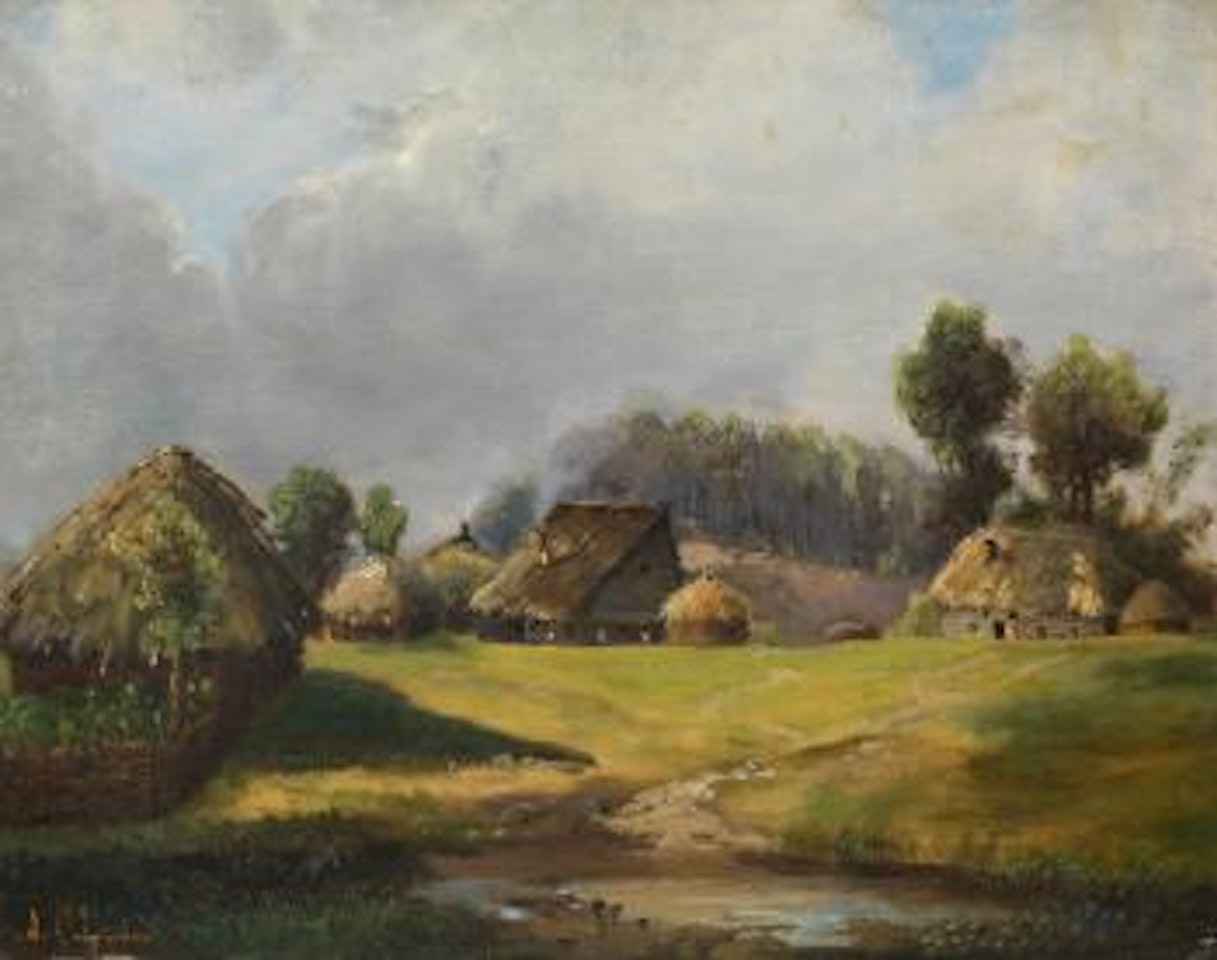 Village by the Forest by Aleksei Kondratievitch Savrasov