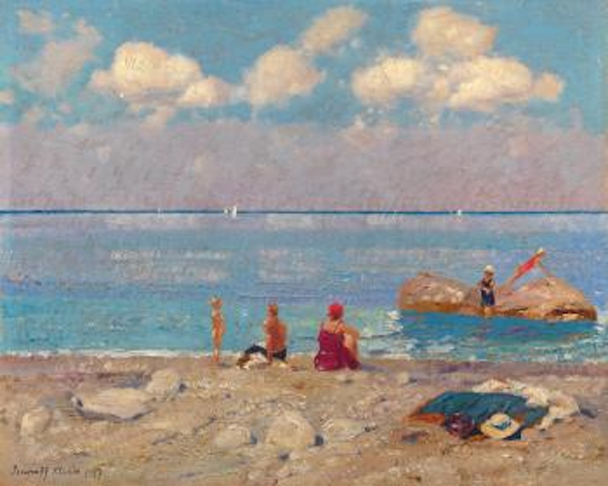 Bathers in Levanto by Alessio Issupoff