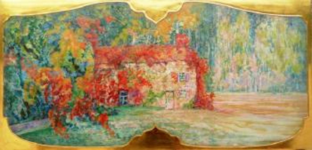 Maison dans un jardin fleuri by Victor Charreton