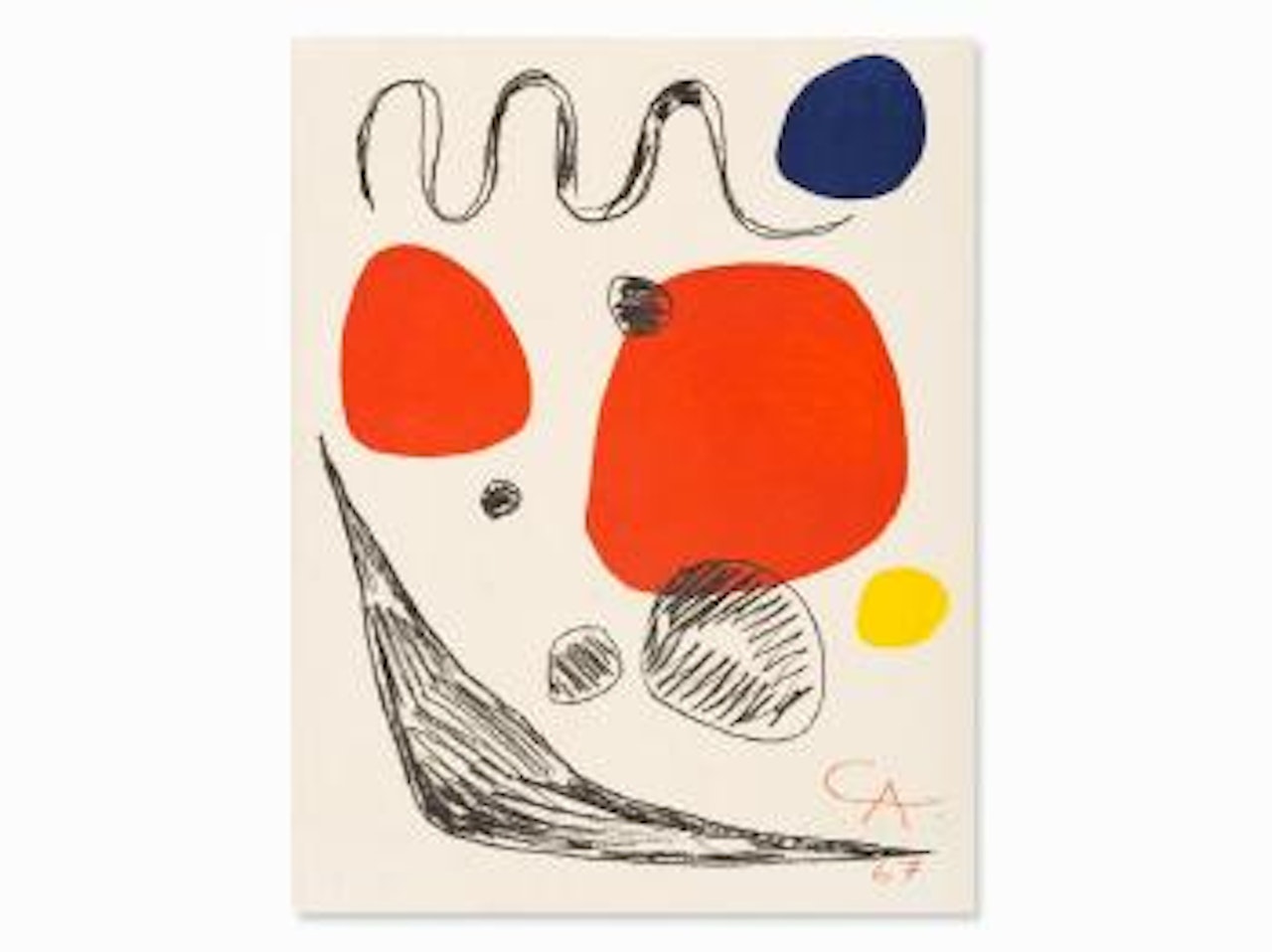 Red, blue and yellow squares by Alexander Calder