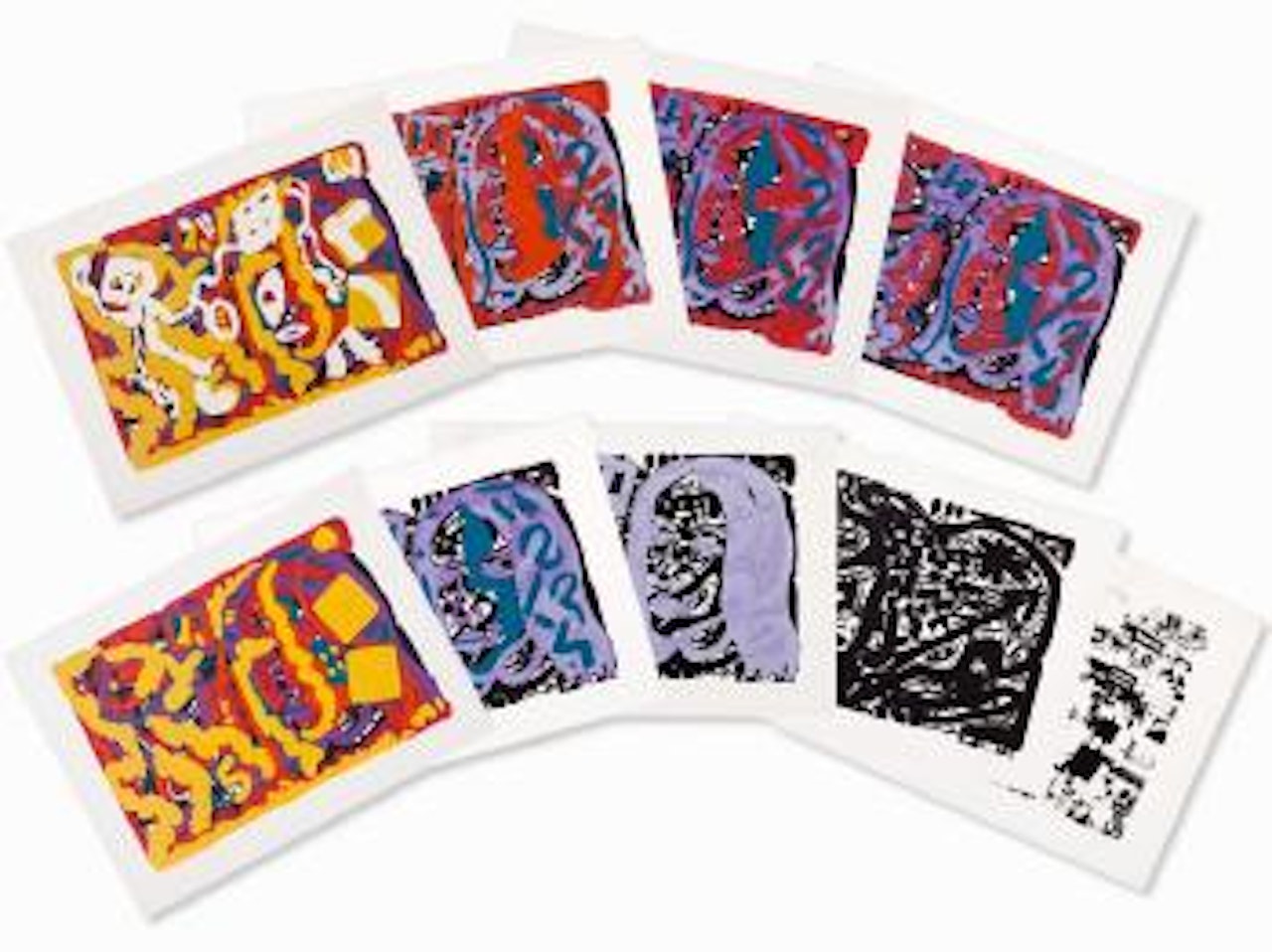 9 Silkscreens From The USA-series by A.R. Penck