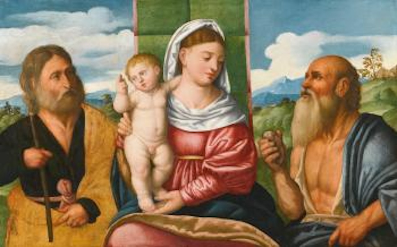 The Madonna and Child with Saint Jerome and A Male Saint, Probably Saint Joseph by Venetian School