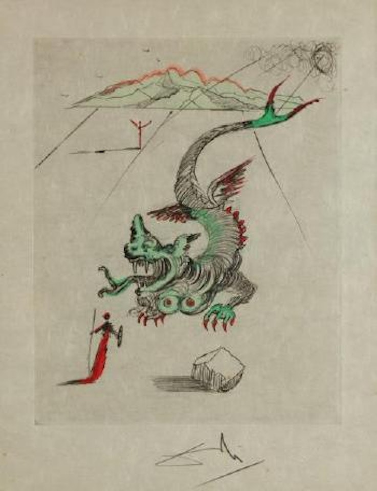 Le dragon by Salvador Dali