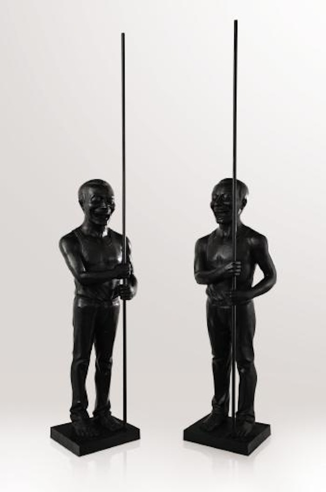 Contemporary Terracotta Warrior Series No. 6 (Two Works) by Yue Minjun