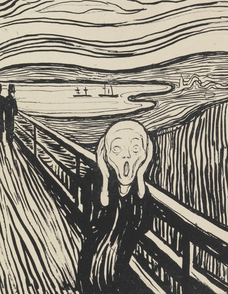 GESCHREI (THE SCREAM) (WOLL 38; SCHIEFLER 32) by Edvard Munch