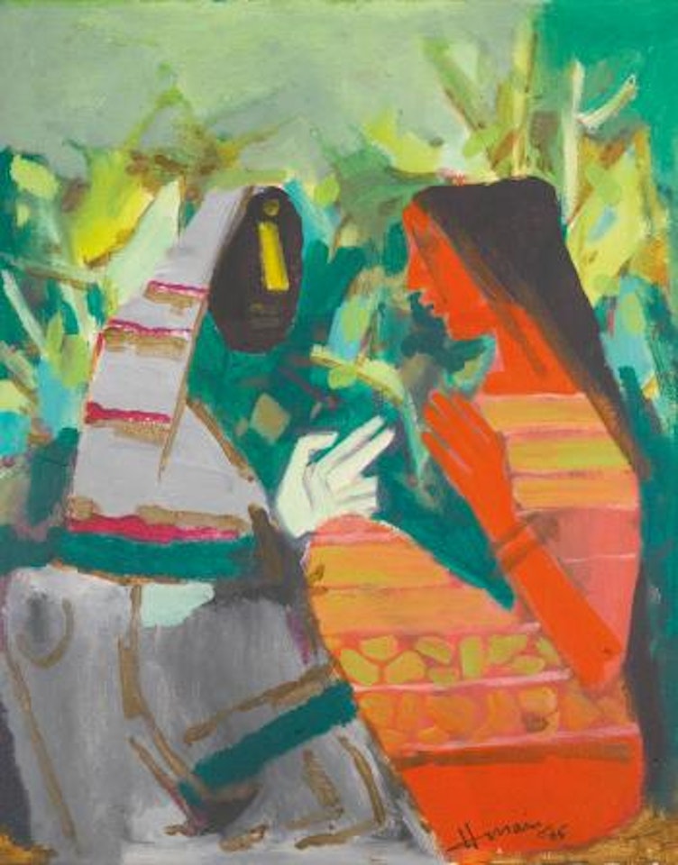 Untitled (Village Girls) by M.F. Husain