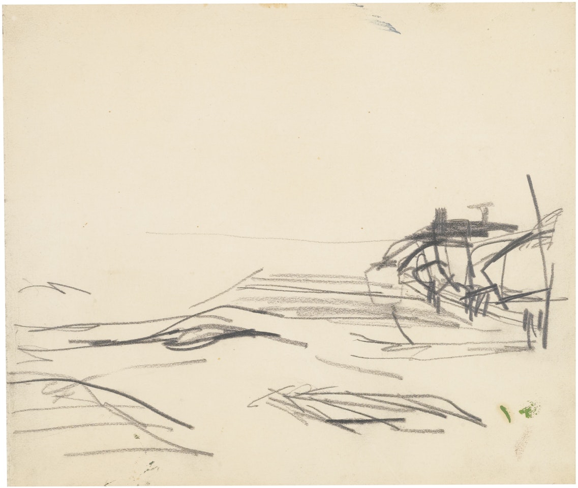THE ROYAL FREE HOSPITAL FROM HAMPSTEAD HEATH by Frank Auerbach