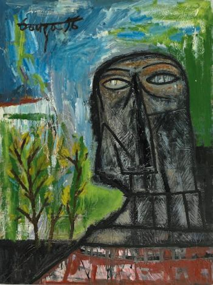 Untitled (Head in a Landscape) by Francis Newton Souza