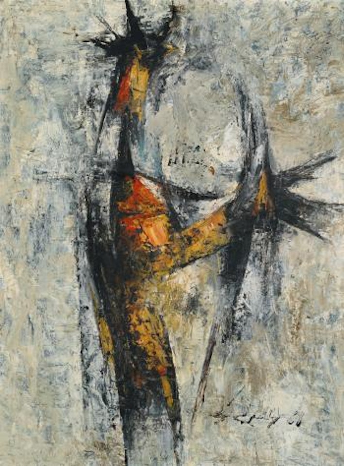 Untitled (Rooster) by Gulam Rasool Santosh