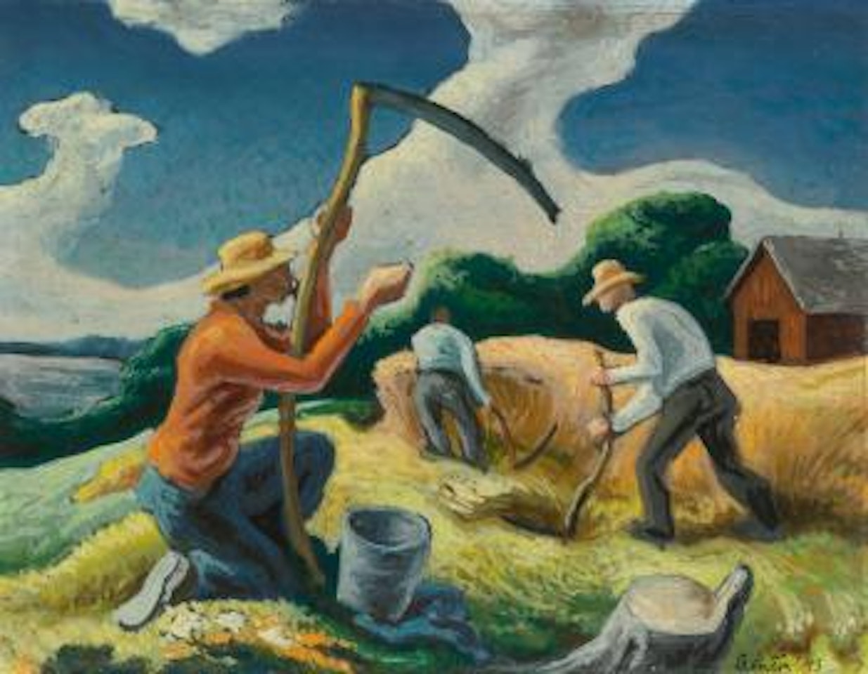 Island Hay by Thomas Hart Benton
