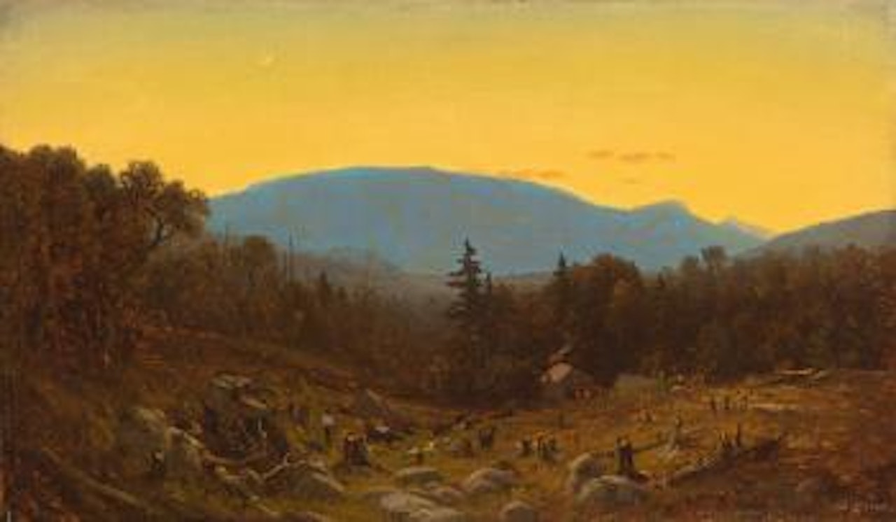 A Sketch of Hunter Mountain, Catskills (Twilight on Hunter Mountain) by Sanford Robinson Gifford