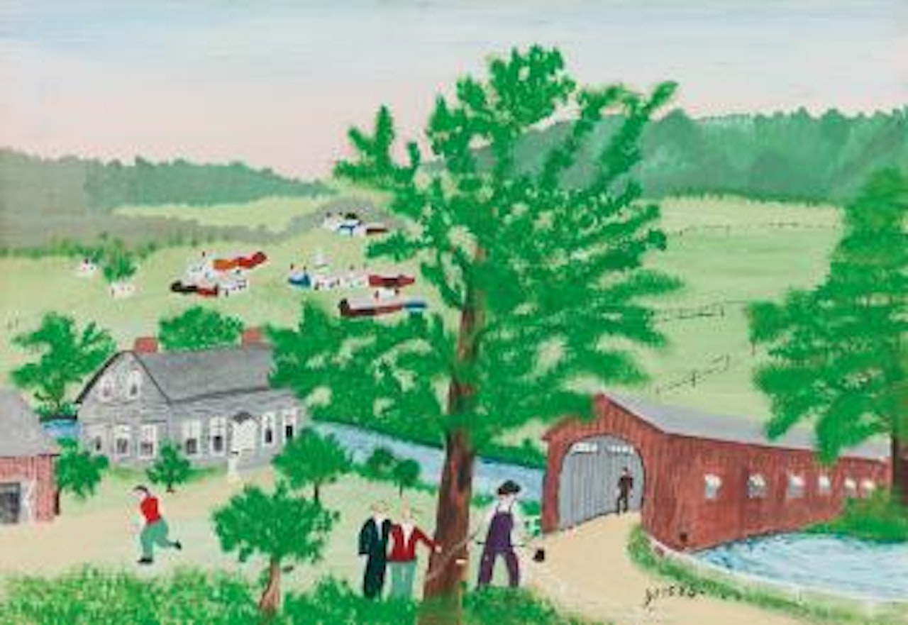 Buskirk Bridge by Grandma Moses