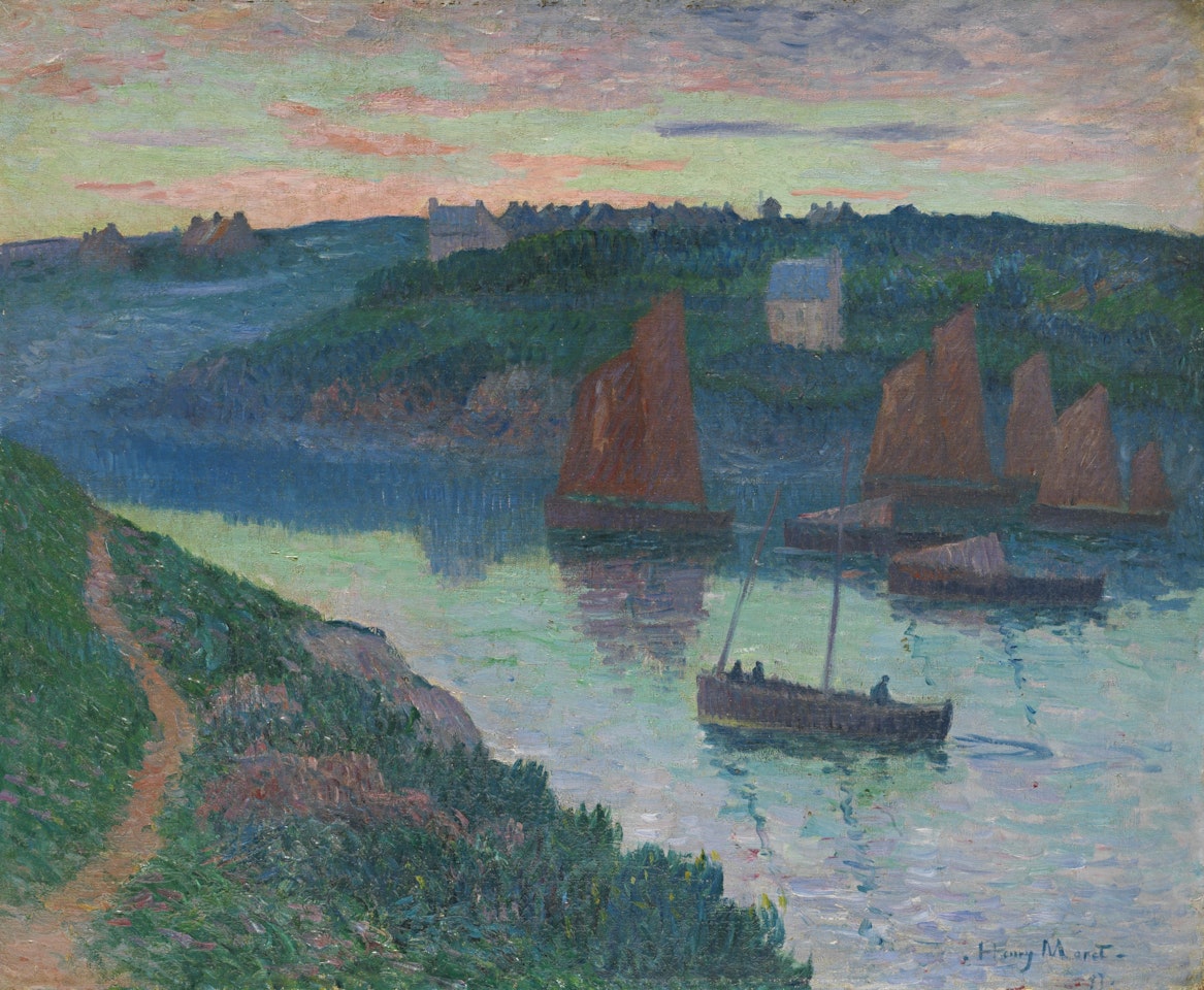 BATEAUX DE PÊCHE EN BRETAGNE by Henry Moret