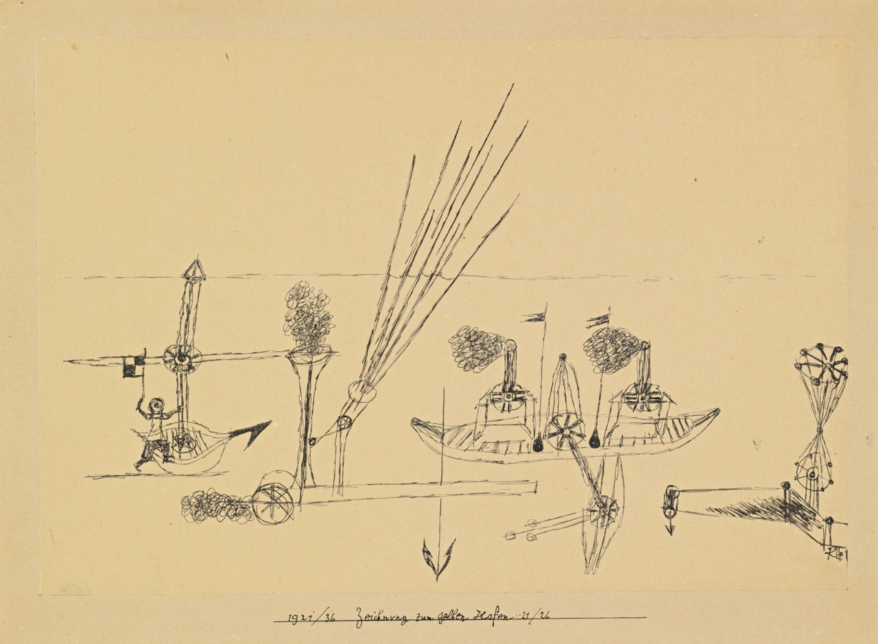 ZEICHNUNG ZUM GELBEN HAFEN (DRAWING FOR YELLOW HARBOR) by Paul Klee